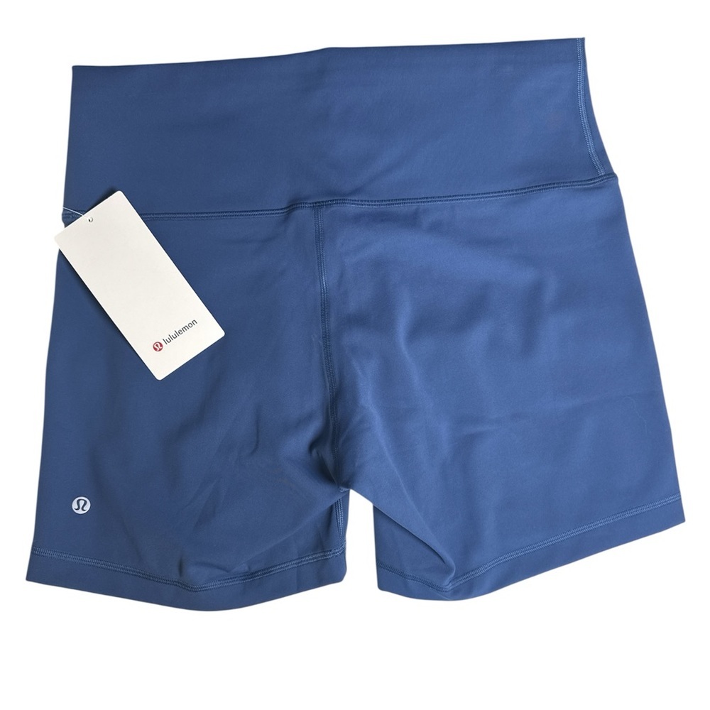 lululemon Wunder Train HR Short 6” NWT Size 14 Blue Twill - Picture 2 of 4